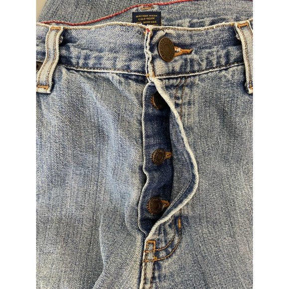 Vintage Abercrombie & Fitch women' 10R boot cut light wash button fly jeans - Picture 8 of 9